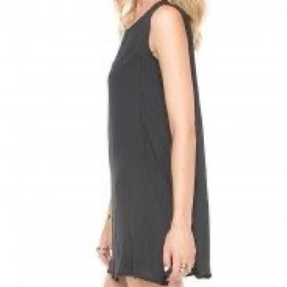 Brandy Melville Black Darya Flowy Sheer Shift Mini Length Dress - Picture 3 of 10